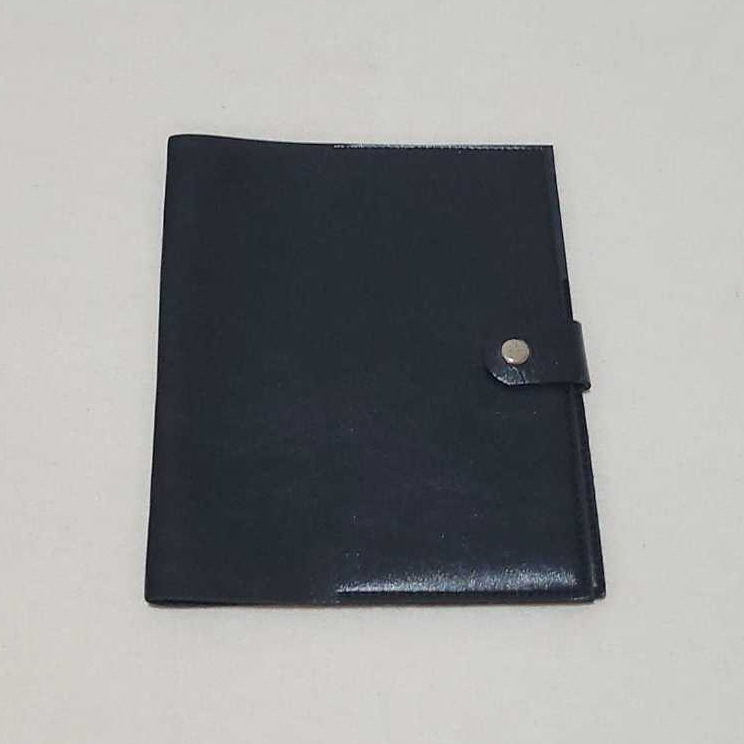 

leather file folder - black