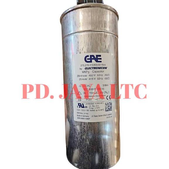 GAE Capacitor Bank - Kapasitor Bank MKPG 25 kVar 415VAC 50Hz