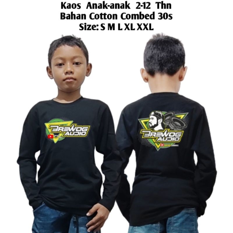 Kaos Anak-anak Brewog Audio Lengan Panjang