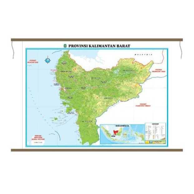 

Peta Bingkai Provinsi Kalimantan Barat Sedang ukuran 125 x 85cm