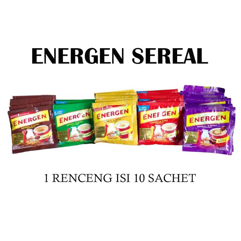 

ENERGEN RENCENG minuman sereal 30 GRAM cereal energen champion sachet