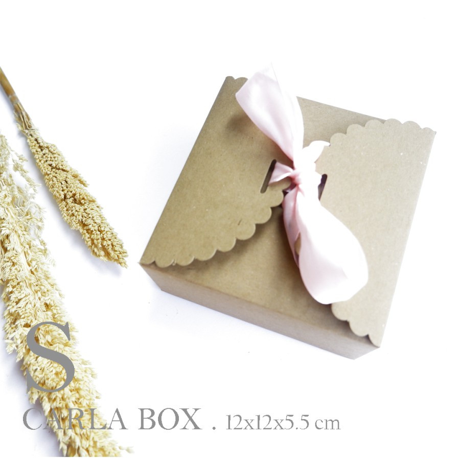 

10 Pcs Box Souvenir Packaging Hampers Mangkok Bahan Kraft Coklat Ukuran 12x12x5.5 cm