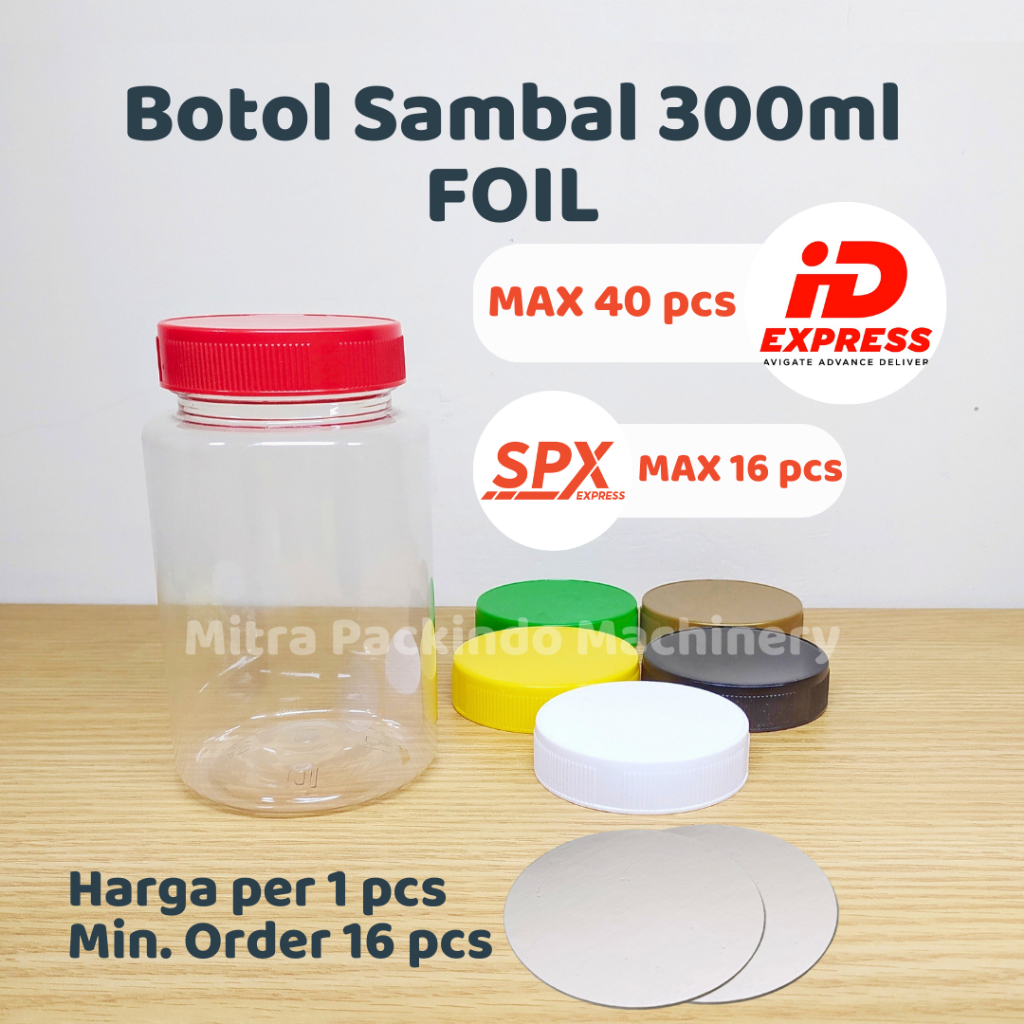 Botol sambal / Botol sambel / Toples Sambal / Toples Sambel 300ml SUPER