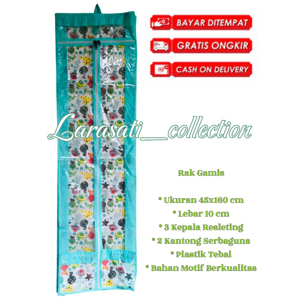Rak Gamis Gantung / Cover Baju Murah