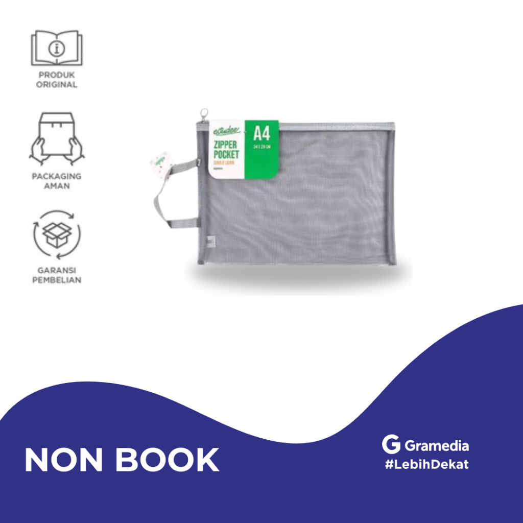 

Zipper Pocket Estudee Single Layer A4 Soft Grey Eszpa121 - Gramedia Jember