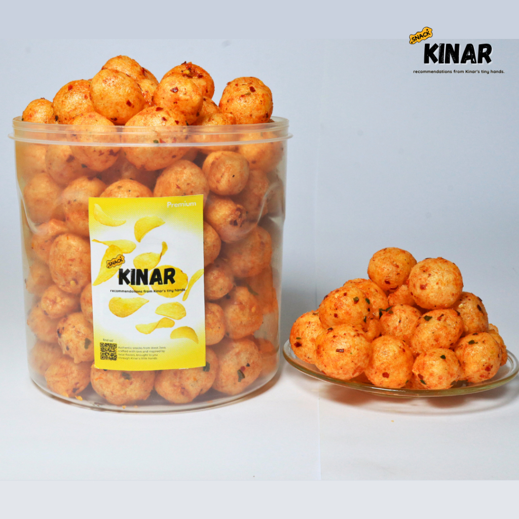 

[TOPLES) Cimol Mini Pedas Premium KINAR: 1.3KG/220Gram Sensasi Renyah Pedas!