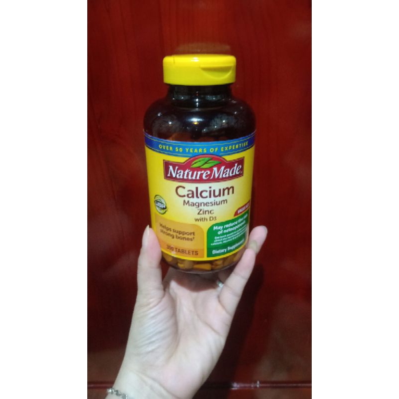 Nature made Calcium magnesium zinc 300 tablet vitamin D3.
