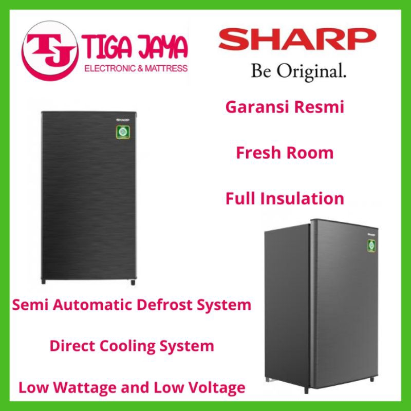 SHARP SJ N162N HS KULKAS 1 PINTU 133 LITER SHARP SJ-N162N-HS SJN162NHS