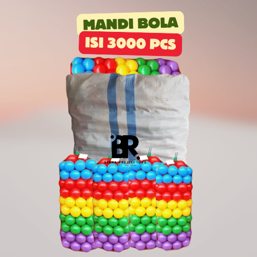 (PAKET AMBYARR)Mandi Bola Isi 3000- Mandi Bola Isi 3000 Warna-Warni Murah Berkualitas SNI Bola Kecil