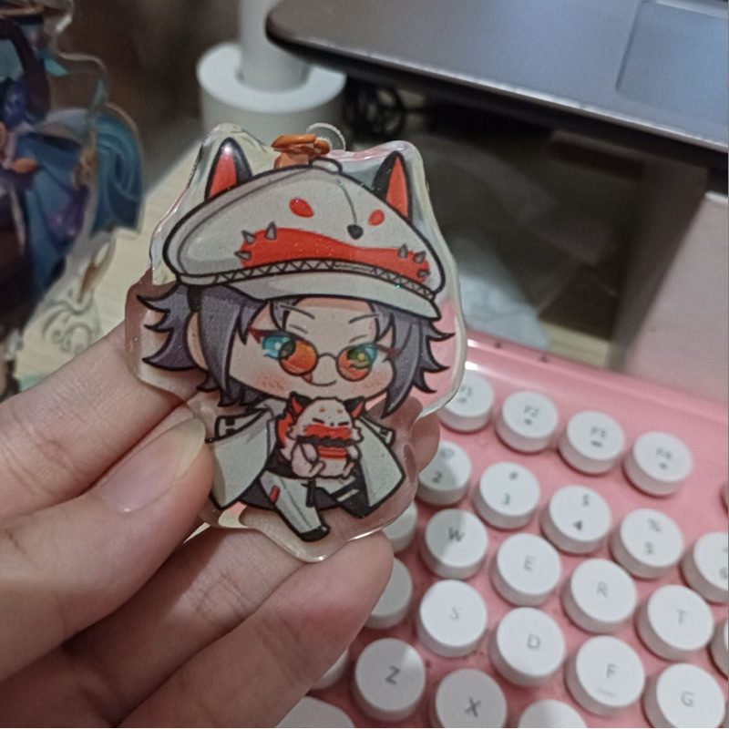 Glitter Epoxy Keychain Mysta Rias Nijisanji EN