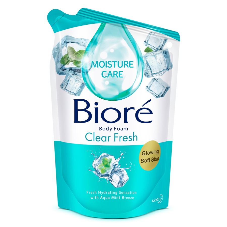 sabun mandi cair biore clear fresh refil 400