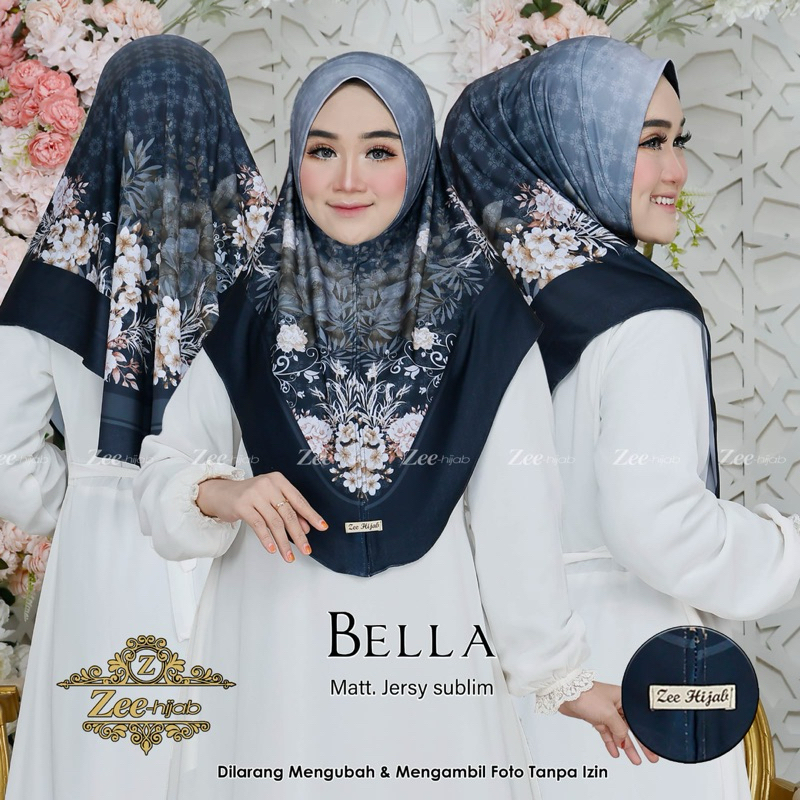 Bergo Bella Printing / Jilbab instan / Jilbab Bergo / Jilbab instan Bergo / Bergo malay / Jilbab Mot