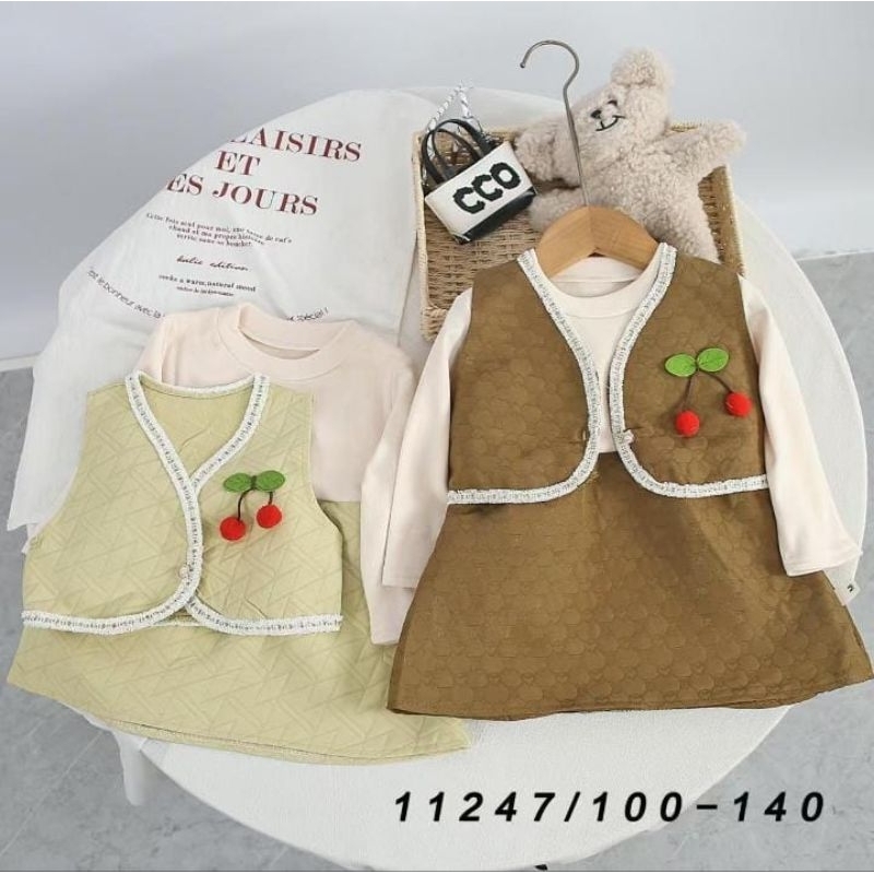 DRESS LENGAN PANJANG ANAK ROMPI