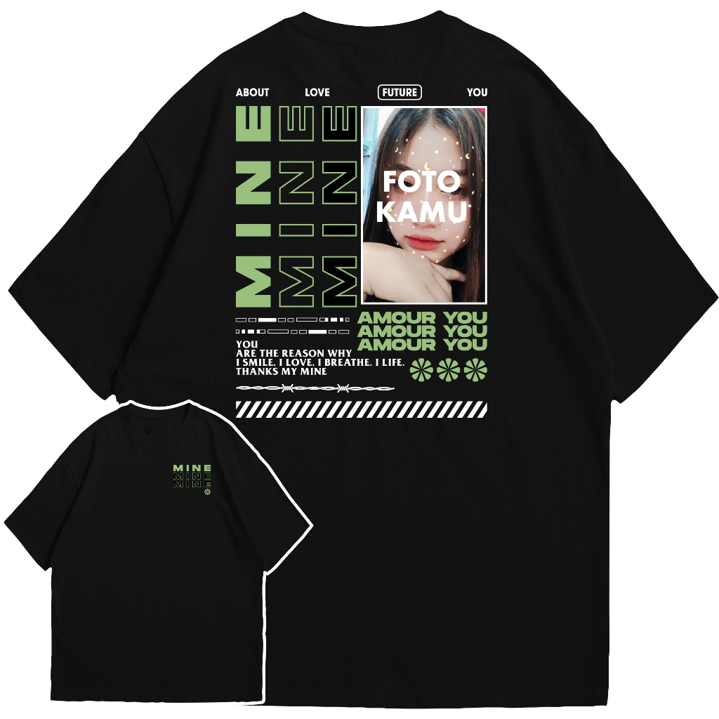 Tshirt Kaos Custom Foto Bucin Streetwear Design 010 Kaos Sablon Custom Pria Wanita Baju Couple Pasan