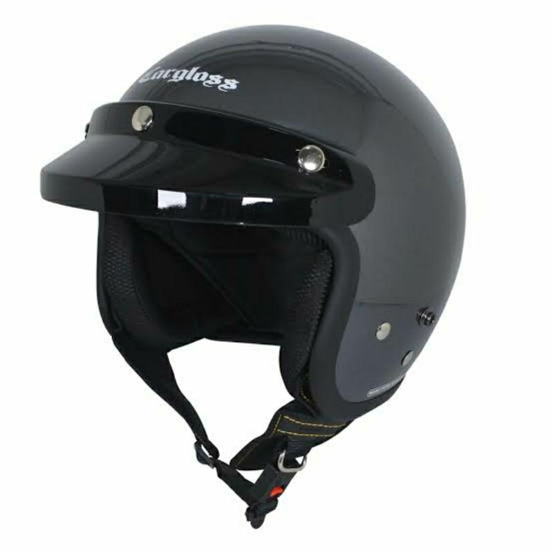 Helm Dewasa Model Cargloss Hitam Glossy Grade Ori Murah