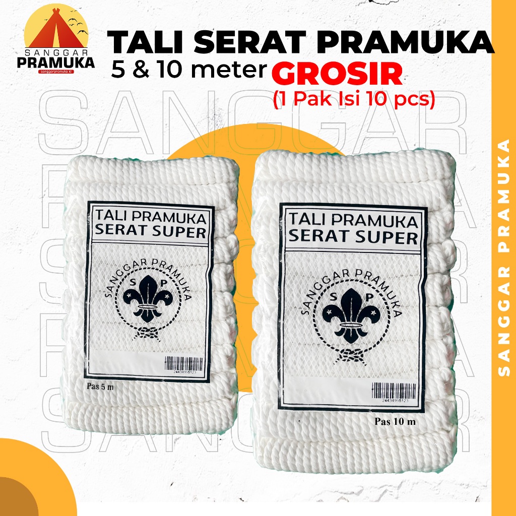 

Tali Pramuka Serat 5-10 meter Per Pak (Isi 10)