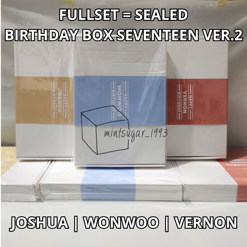 [ READY STOCK SEALED ] BIRTHDAY BOX SEVENTEEN VER. 2 [ HAPPY JOSHUA | WONWOO | VERNON DAY BIRTHDAY ]
