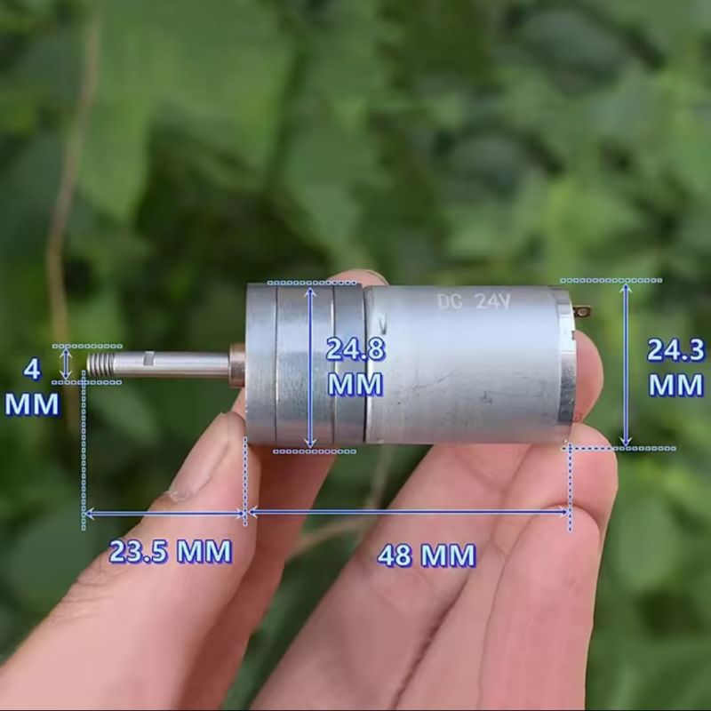 Dinamo DC Motor RS 370 GA25R-370 Speed Reduction Gearbox Gear DC 24v High Speed High Torque