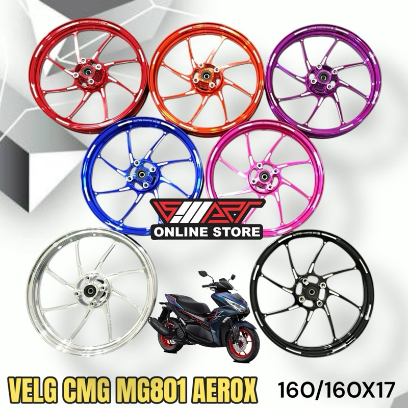 VELG CMG MG801 AEROX 160/160X17 CNC PALANG 8