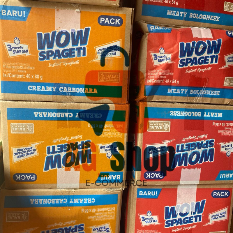 

WOW SPAGETI carbonara / bolognese [ 40 sachet x 84gram ]