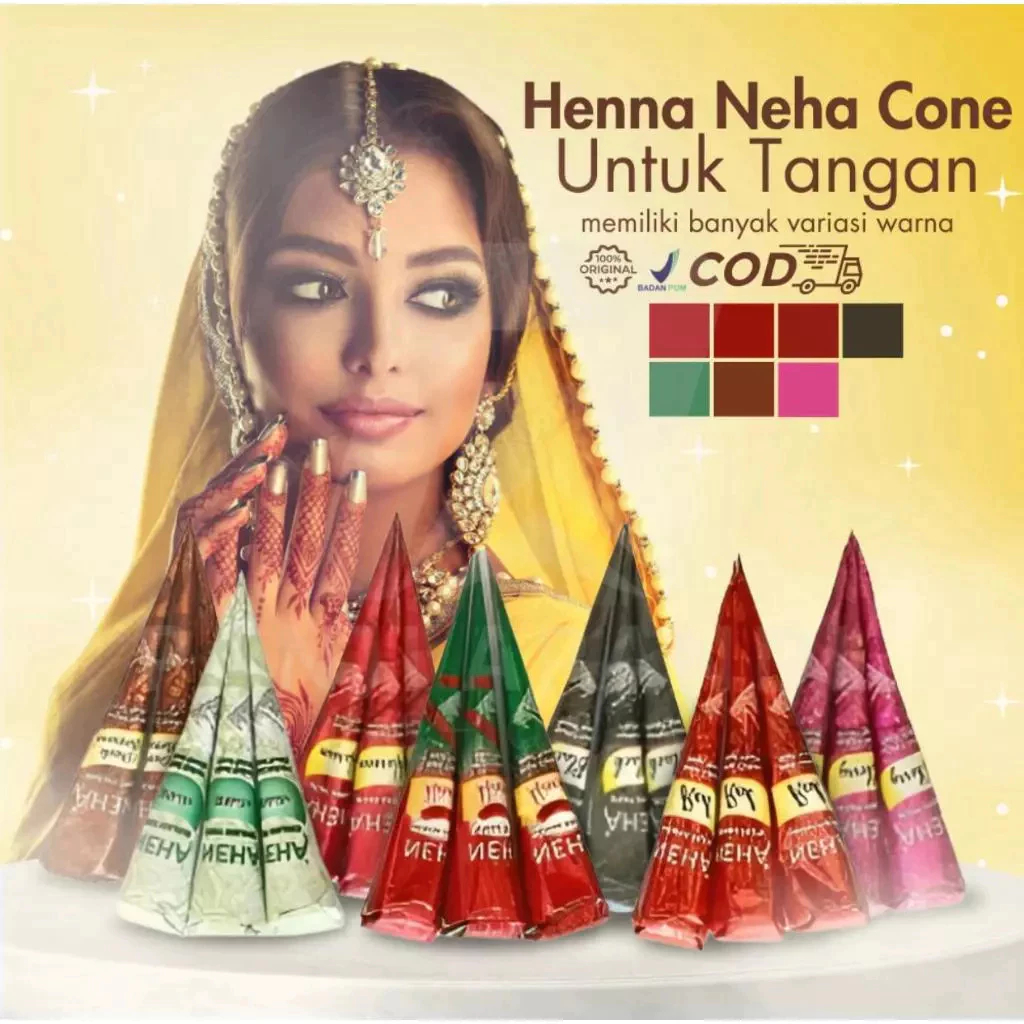 NEHA HENNA PASTE HALAL BPOM ECERAN  MAGIC HERBAL