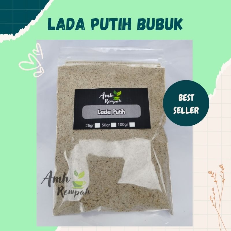 

Lada Putih Bubuk, Merica Bubuk Murni Kemasan 100gram