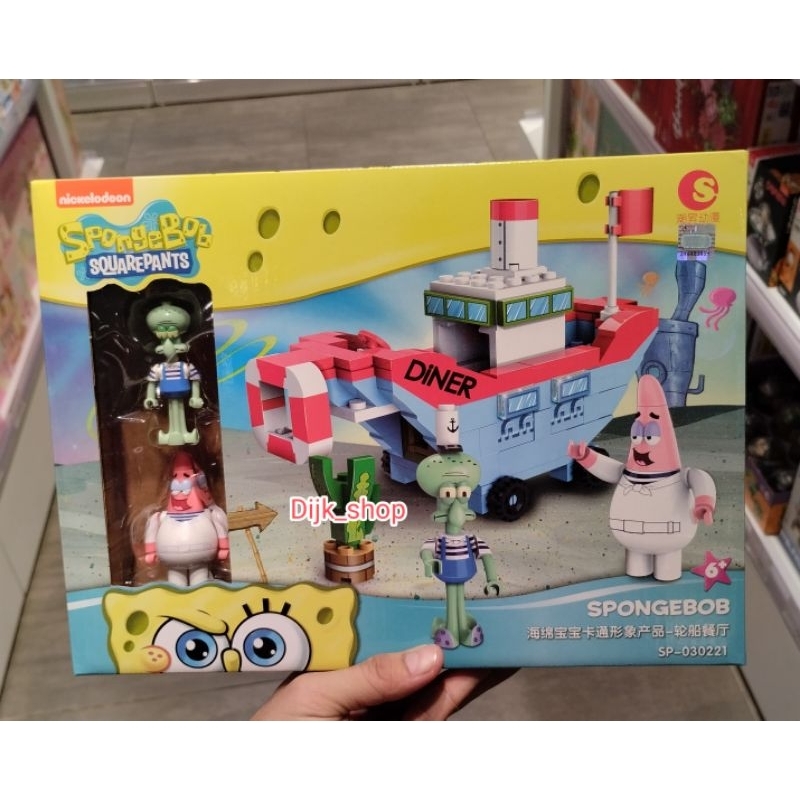 Mainan Brick Spongebob Squarepants ship restaurant