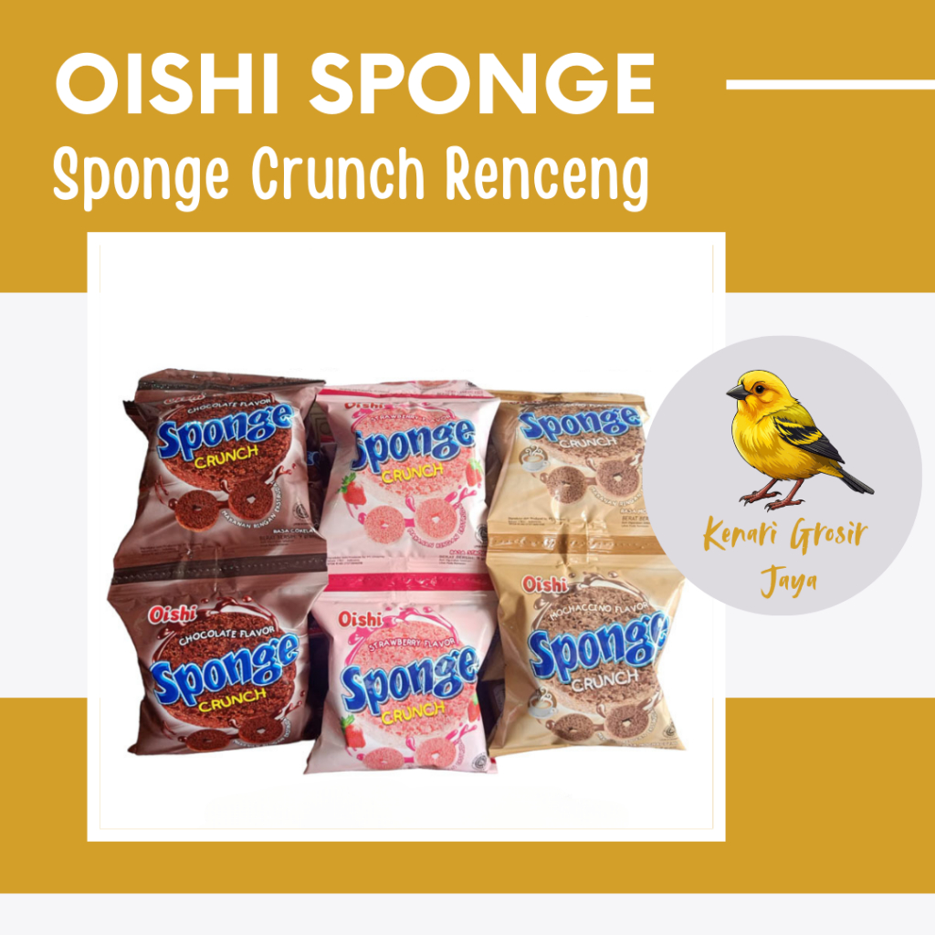 

Oishi Sponge Crunch Renceng All Varian 9 Gram x 10 Pcs