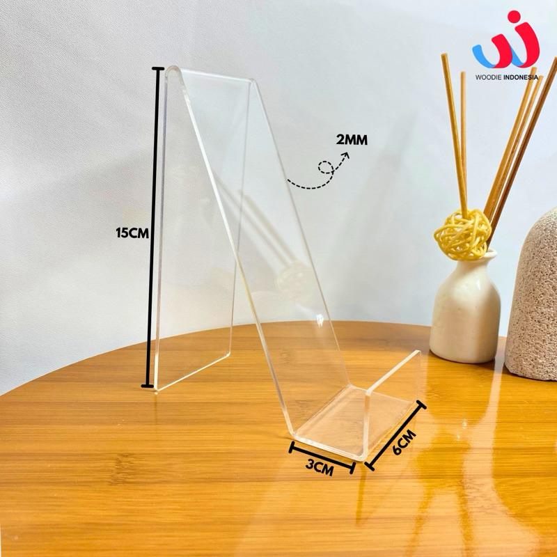 

Display Buku Penyangga Buku Lebar Akrilik 6cm