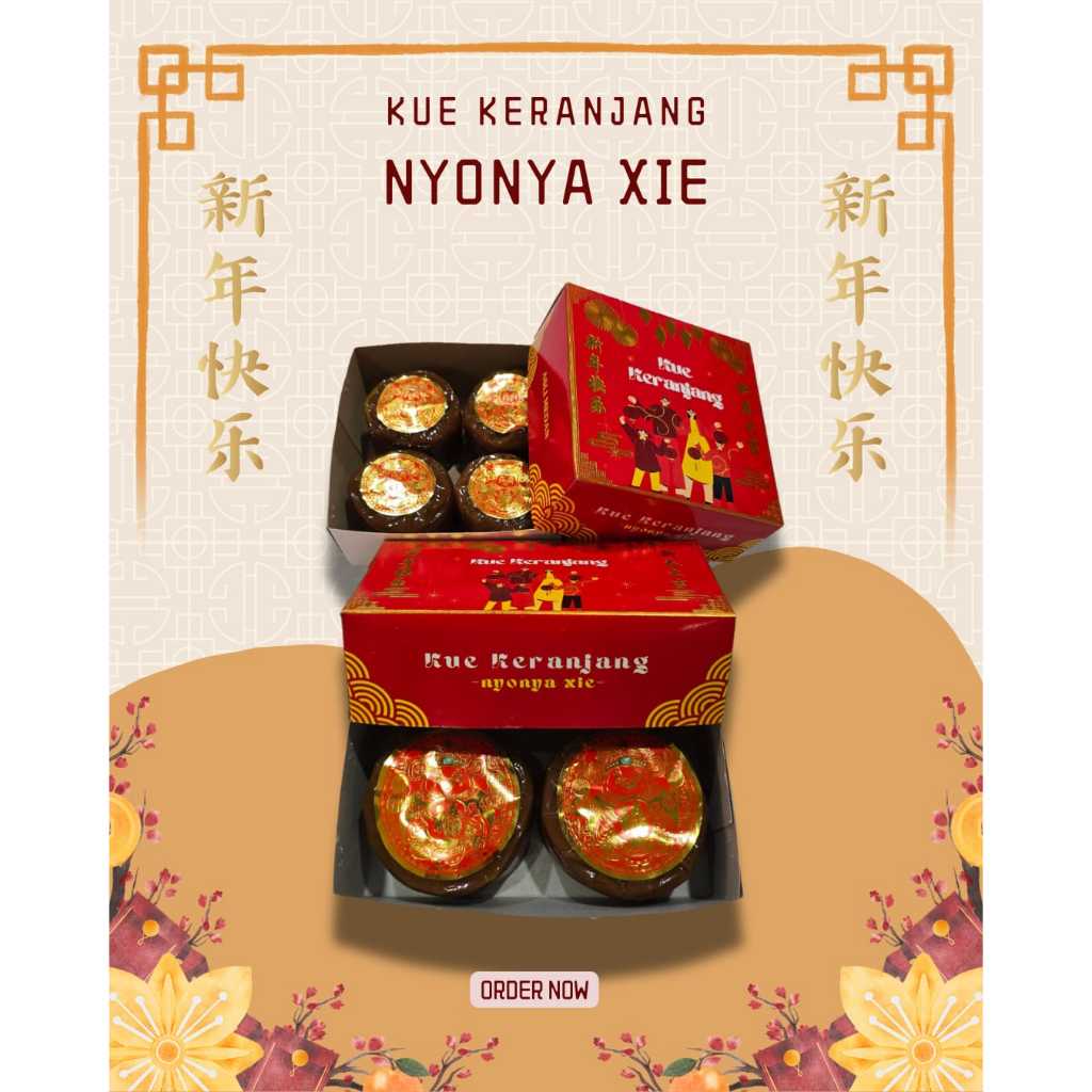 

Kue Bakul Kue Keranjang Tradisional Nyonya Xie Dodol Imlek Souvenir varian isi 2 & 4 Per kotak +/- 1kg