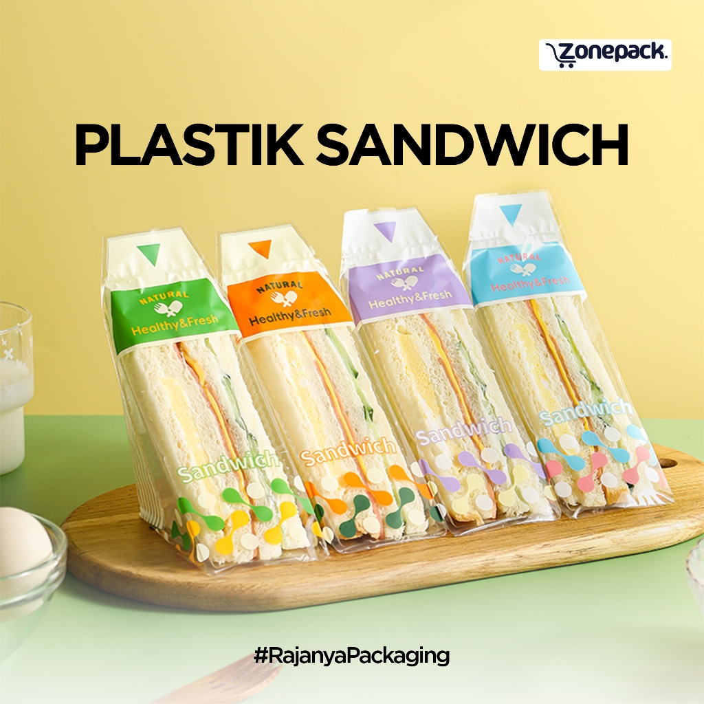 Plastik Sandwich Segitiga | Kemasan Plastik Sandwich  | Plastik Roti Sandwich | Triangle Sandwich Ba