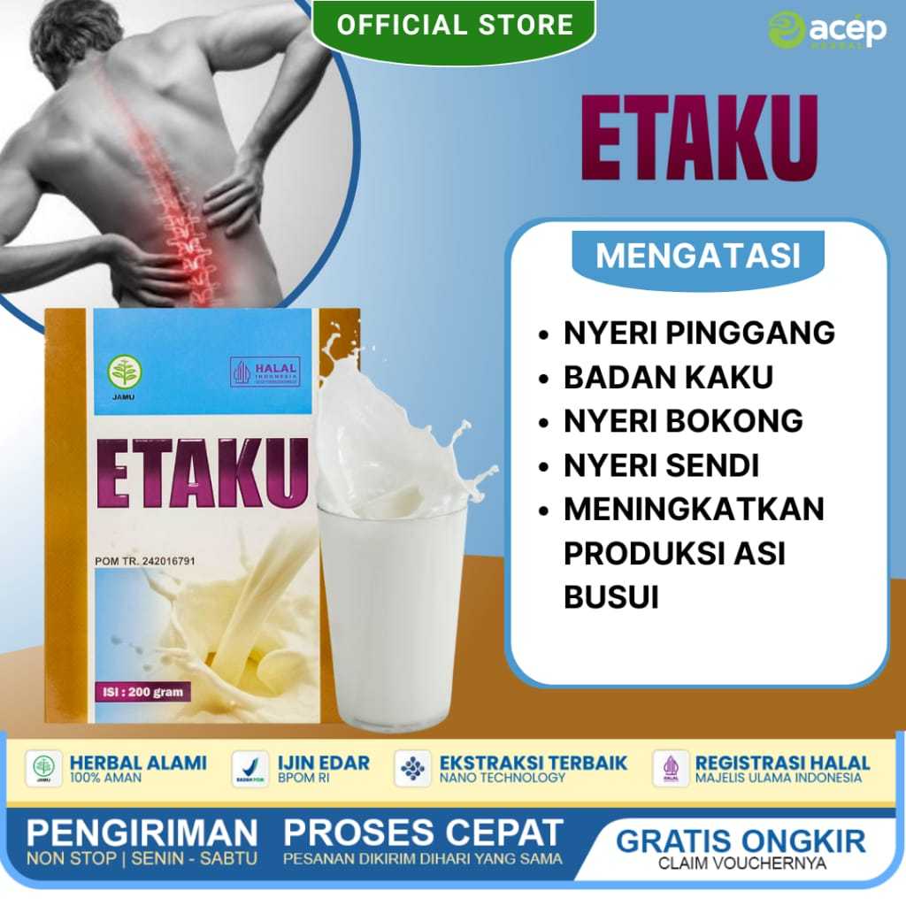 

PROMO !!!! susu syaraf kejepit Nyeri Sendi Susu Etawa Etawaku Urat saraf kejepit Di Leher Arthritis Obat Sakit Pinggang Punggung Sakit Lutut Nyeri Tulang Dan Sendi Otot Kaku Osteoporosis Dengan ETAKU Susu Kambing Bubuk Asli