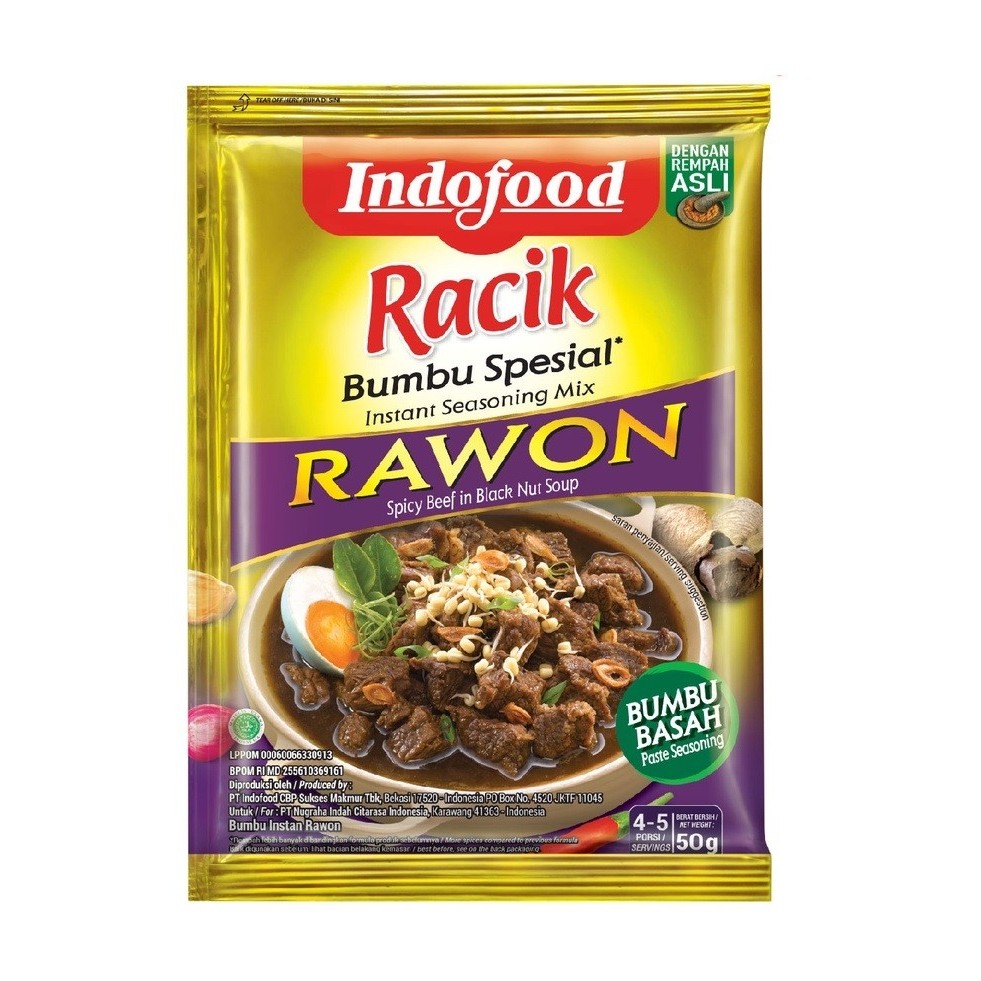 bumbu instan indofood racik rawon 50