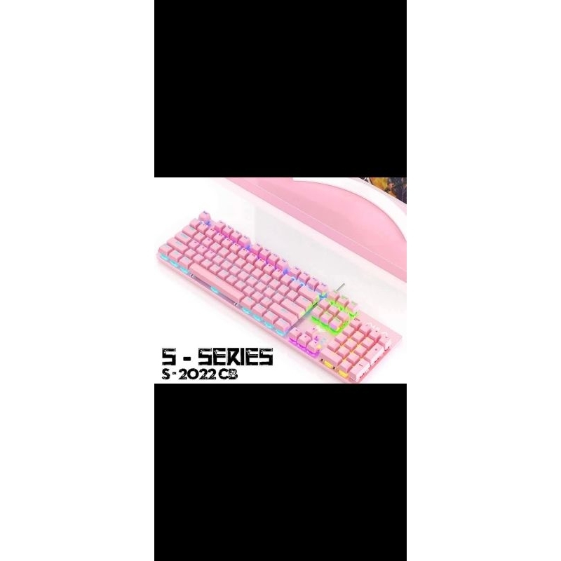 Pink Keyboard Gaming Mechanical Aula S2022 SECOND