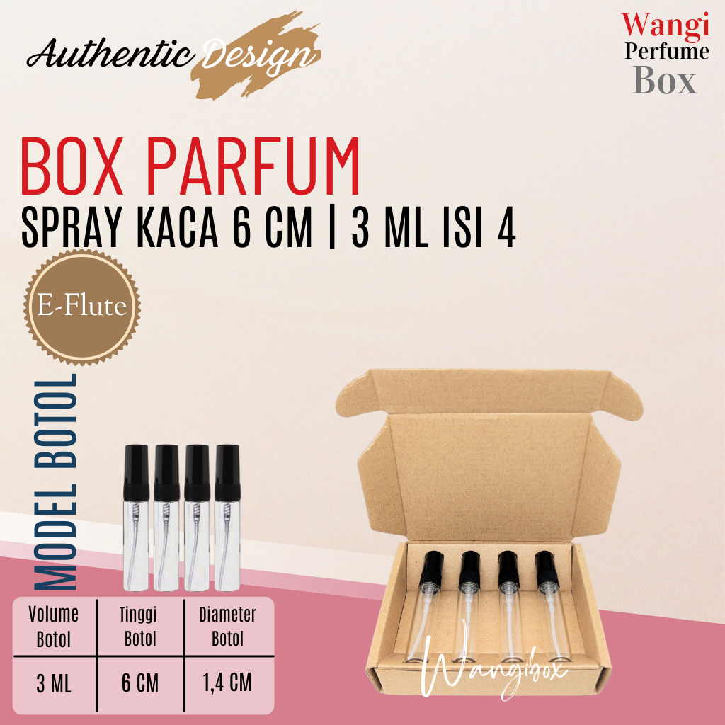 

Wangibox Box Parfum Khusus SPRAY KACA 6CM 3ML ISI 4 E-Flute