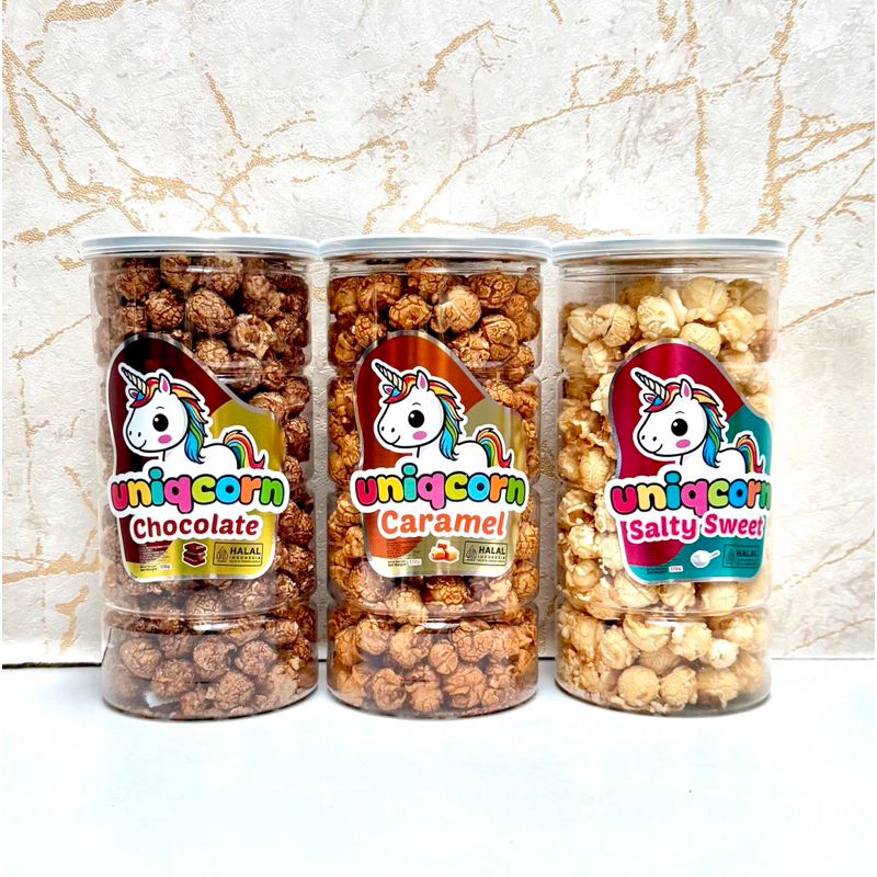 

Naraya Uniqcorn Popcorn Berondong Jagung Caramel Chocolate Sweet Salty