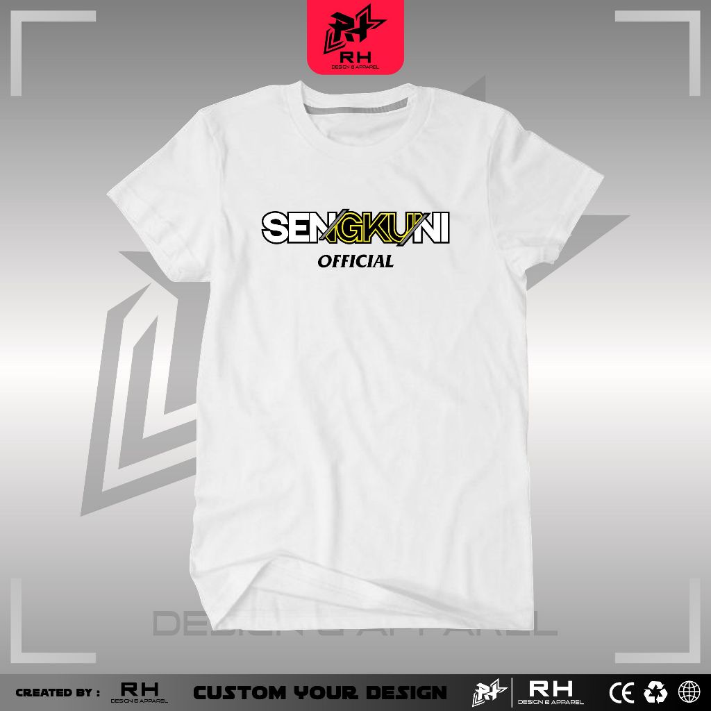 Kaos T-shirt SENGKUNI GANK OFFICIAL Lengan Pendek