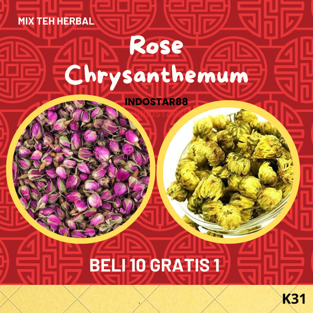 

Teh Herbal Mix Chrysanthemum Krisan Rose Import Berkualitas