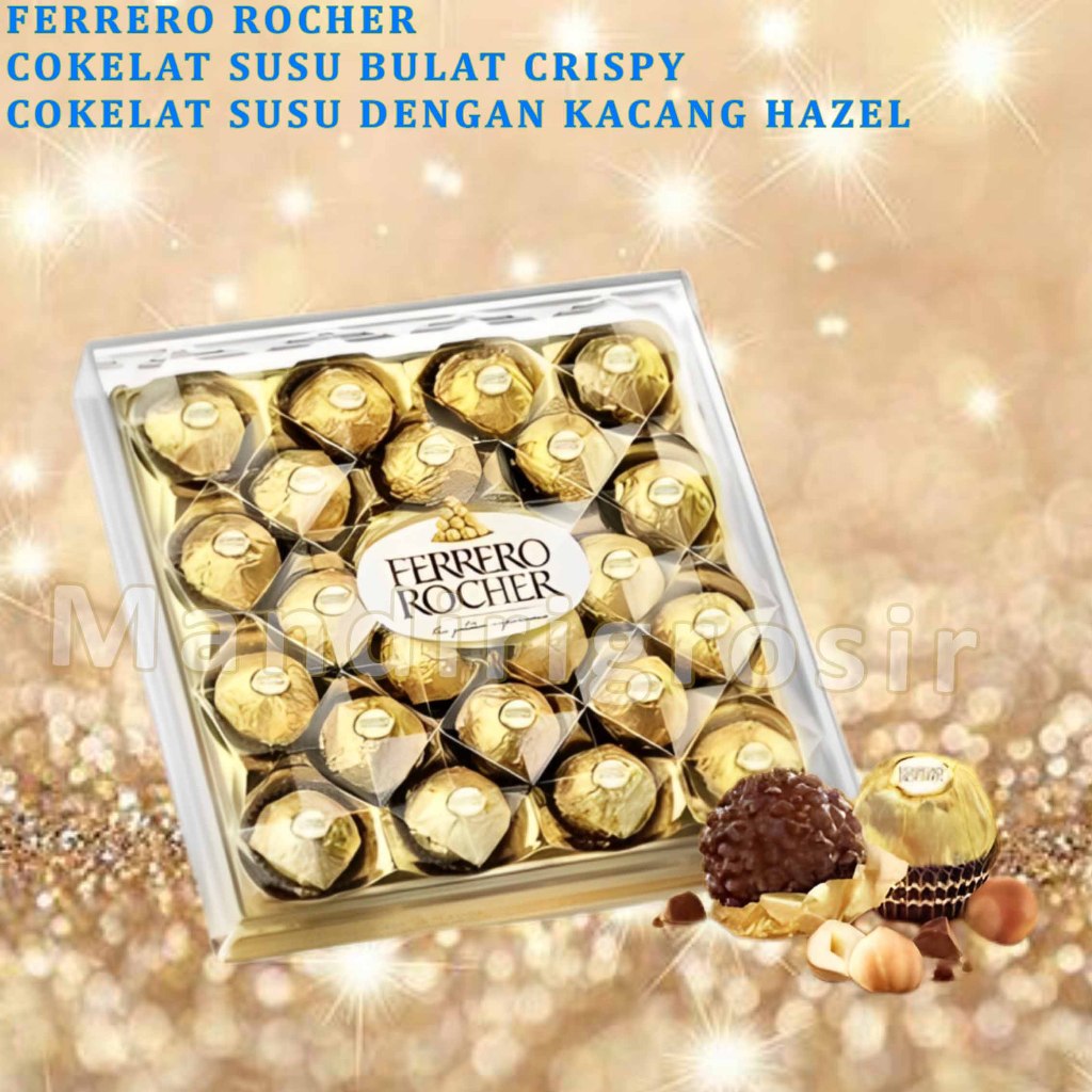 

Cokelat Susu Dengan Kacang Hazel * Ferrero Rocher * Cokelat Susu Bulat Crispy * 300gr