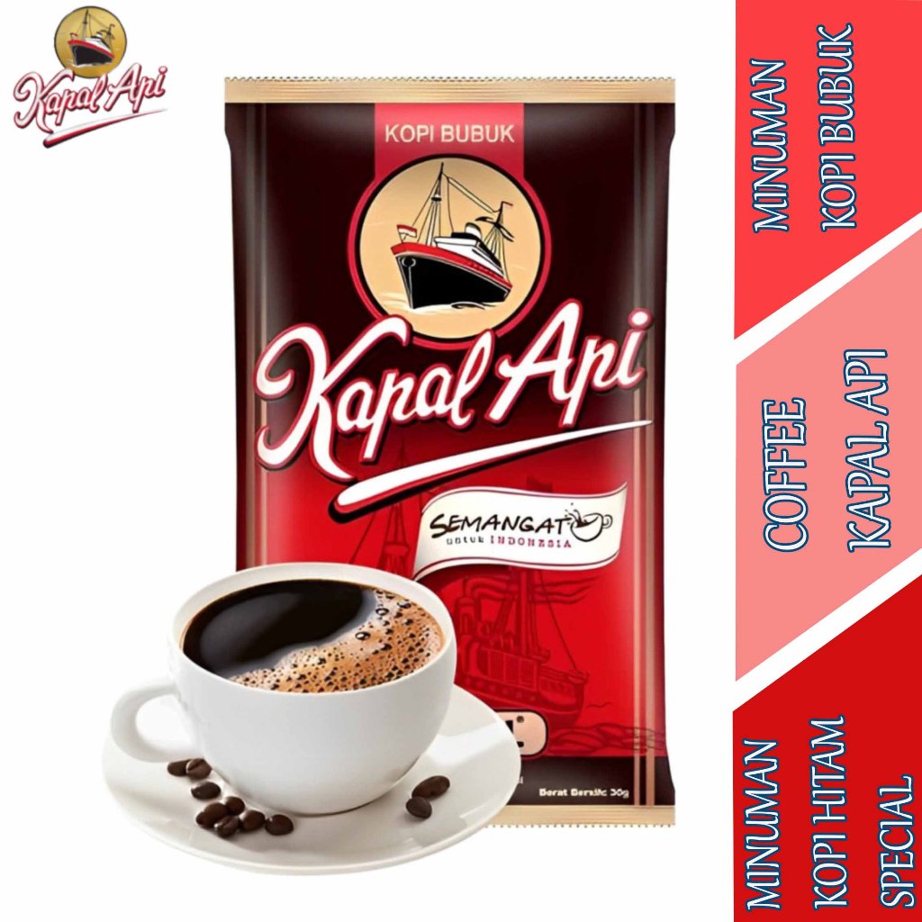 

Minuman Coffee Hitam Spesial - Kopi Kapal Api - Minuman Kopi Bubuk - 30gr