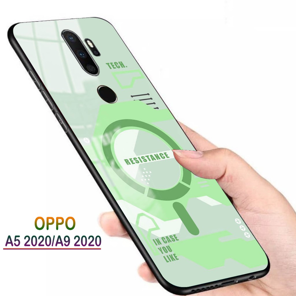 Softcase Glass Kaca | Case Kaca | Casing Kaca | OPPO A5 2020, A9 2020 [ S115 ].