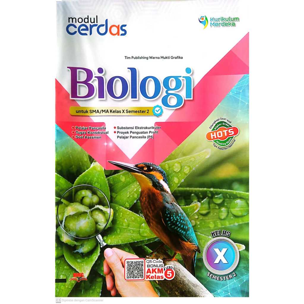 Buku LKS / Modul Cerdas Biologi kelas 10 SMA/SMK/MA Semester 2 Kurikulum Merdeka WMG