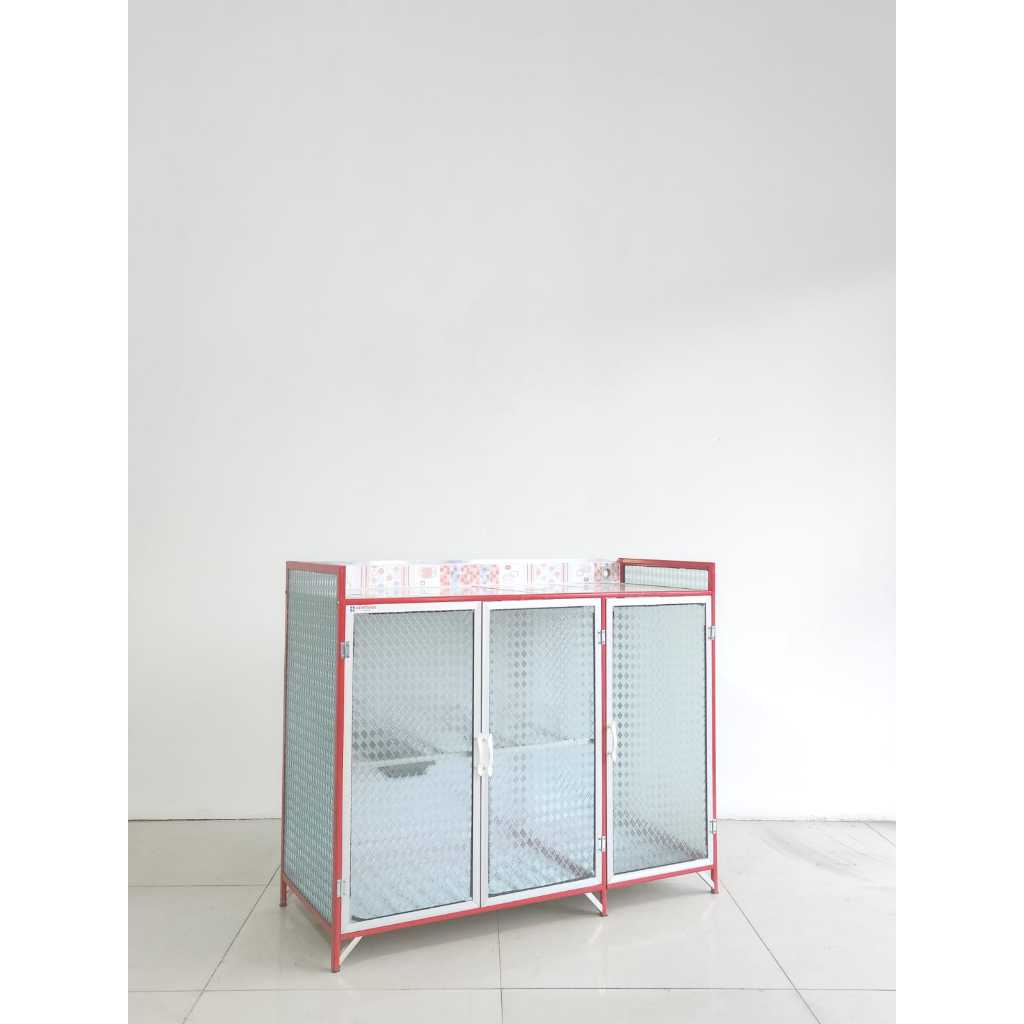 rak kompor rata 3 pintu seng rak piring keramik rak dapur aluminium minimalis termurah