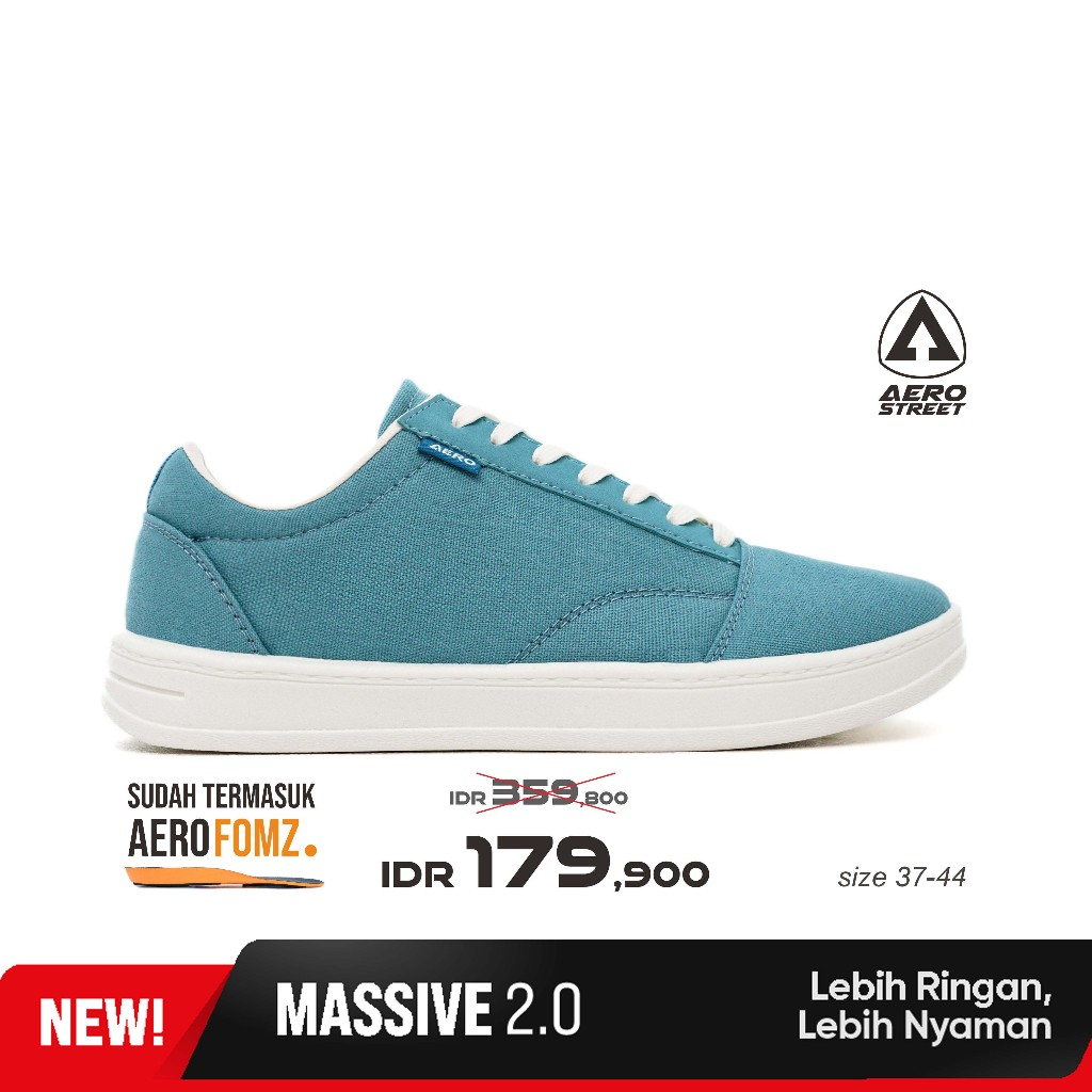 Aerostreet 37-44 Massive Basic 2.0 Natural Biru Tua Pastel Natural - Sepatu Sneakers Casual