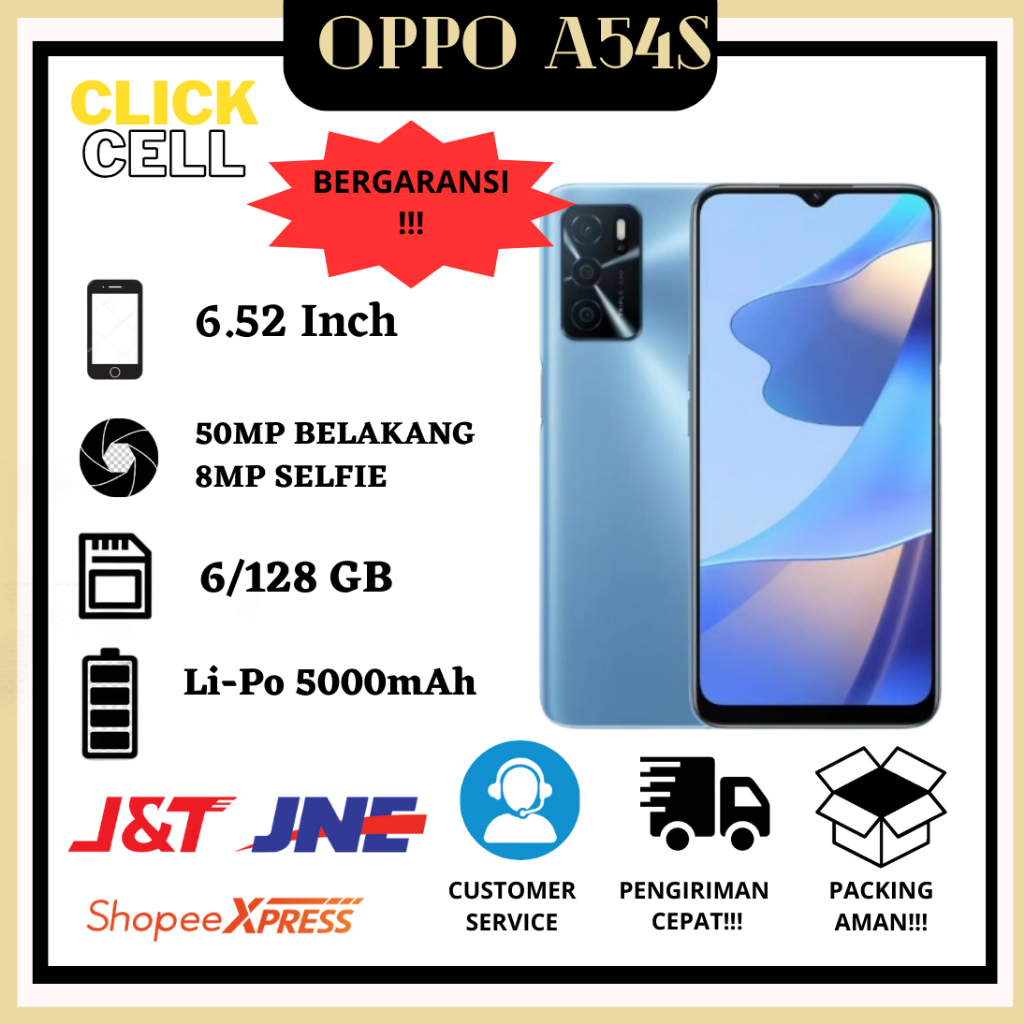 HP OPPO A54S RAM 8/2 6/128 GB FULSET BERGARANSI TERMURAH