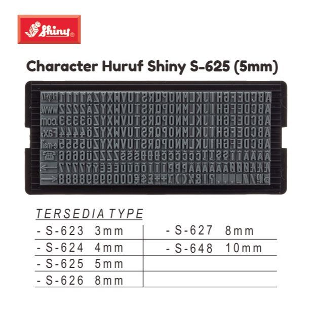 

Character/Extra/Sparepart Huruf & Angka Shiny S-625 5mm