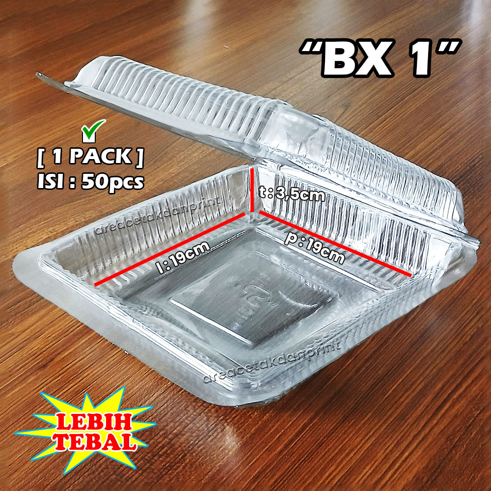 PLASTIK MIKA KUE BX 1 JUMBO / BOX MIKA KUE BOLU BESAR / MIKA KOTAK MAKANAN BESAR BENING TRANPARANT