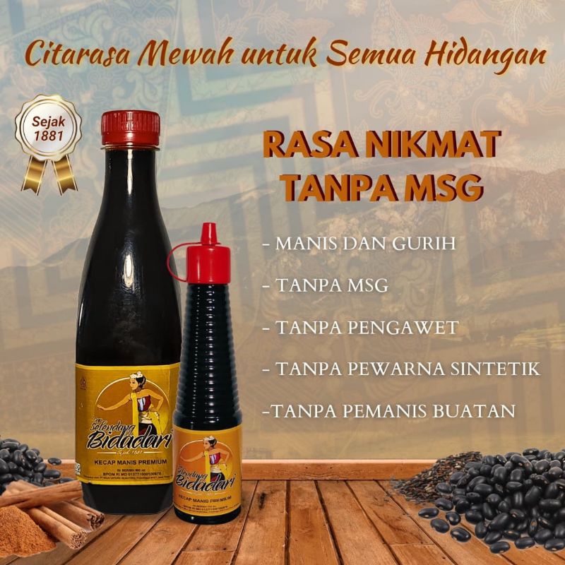 

♥Mahkota Ayu♥ Lezat tanpa MSG! Kecap Manis Organik Cap Selendang Bidadari | 500ml