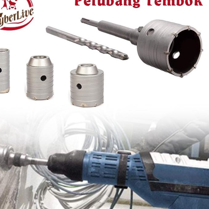 Promote  Hole Saw 3 5 65 MM Mata Bor Tembok Panjang Beton Hollow Core Drill Bit SDS Pelubang Tembok 