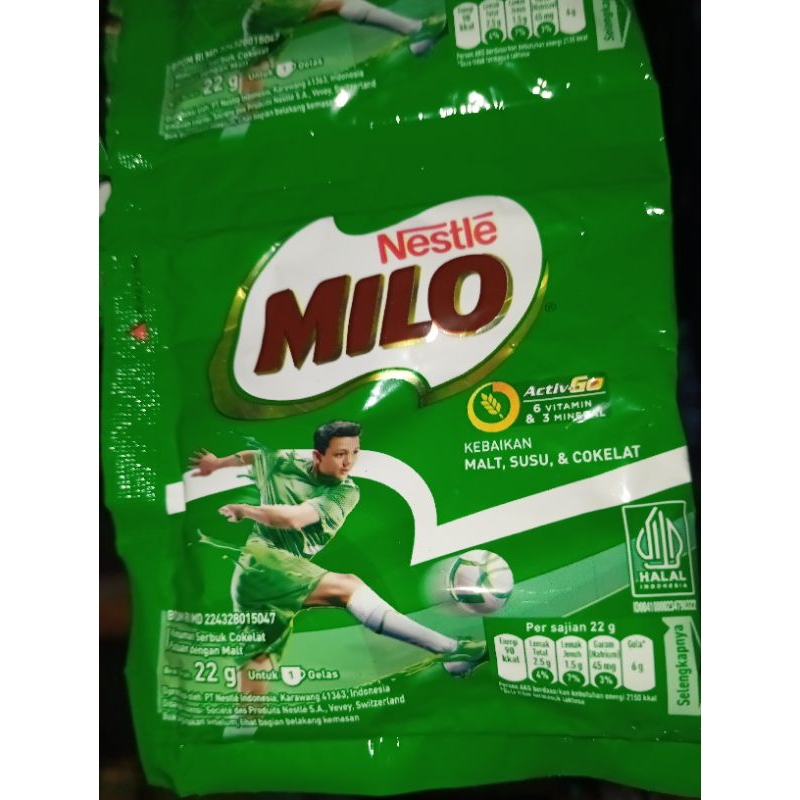 

Milo 1 renceng isi 10 pcs